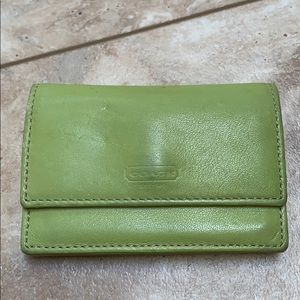 Coach green wallet.